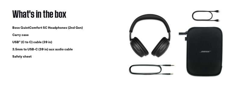 (NEW) Bose QuietComfort Headphones (2nd Gen)